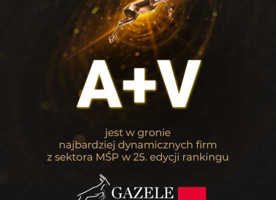 zdjęcie nr 1 do wpisu Firma A+V w gronie Gazeli Biznesu 2024 dziennika Puls Biznesu